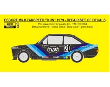 Decal – Ford Escort Mk.II  1979 Zakspeed „D+W“ - ETCC Brands Hatch / Pergusa 1/24